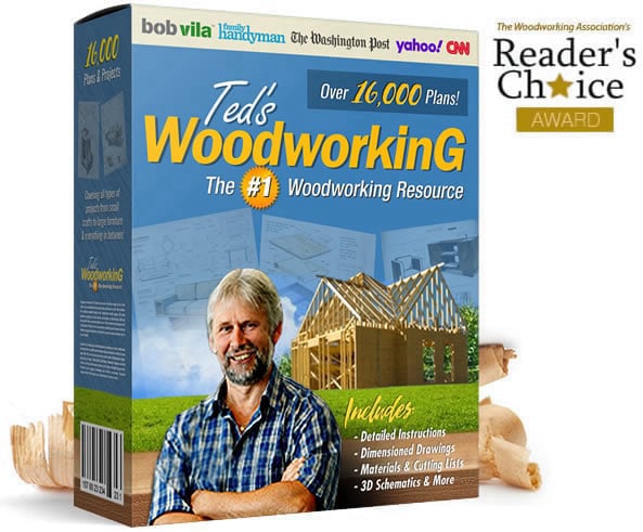 Teds Woodworking introduction with 16,000 step-by-step woodworking plans.